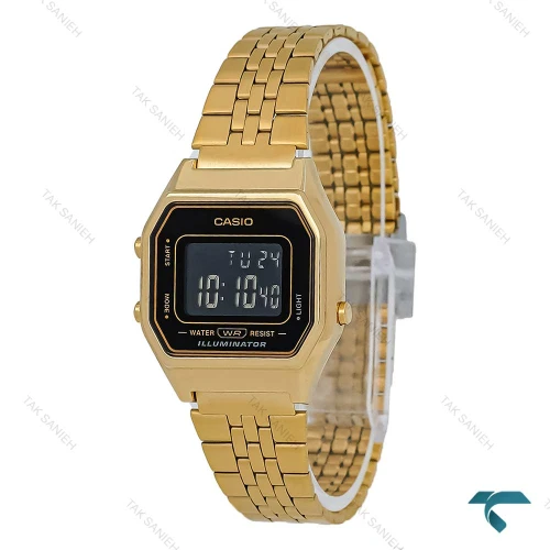 ساعت مچی زنانه کاسیو LA680WGA-1B طلایی مشکی Casio-2666-L