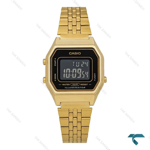 ساعت مچی زنانه کاسیو LA680WGA-1B طلایی مشکی Casio-2666-L