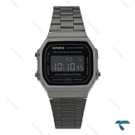 ساعت کاسیو نوستالژی A168 مردانه دودی Casio-7381-G