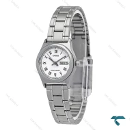ساعت کاسیو LTP-V006D-7B زنانه سیلور صفحه سفید Casio-7447-L