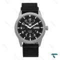 ساعت سیکو 5 اسپرت مردانه سیلور بند برزنت مشکی Seiko-7508-G