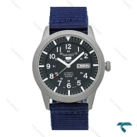 ساعت مچی سیکو 5 اسپرت مردانه سیلور بند برزنت سرمه ای Seiko-7510-G