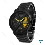 ساعت اسکمی رینگی مردانه مشکی زرد Skemi-7511-G