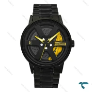 ساعت اسکمی رینگی مردانه مشکی زرد Skemi-7511-G