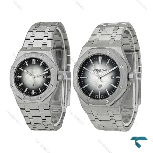 ساعت ست ای پی AP استیل صفحه طوسی مشکی AP-7521-S