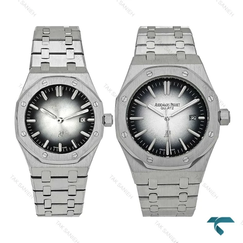 ساعت ست ای پی AP استیل صفحه طوسی مشکی AP-7521-S