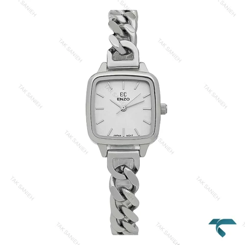 ساعت زنانه انزو EC-3124 بند کارتیه ای تمام سیلور Enzo-8725-L