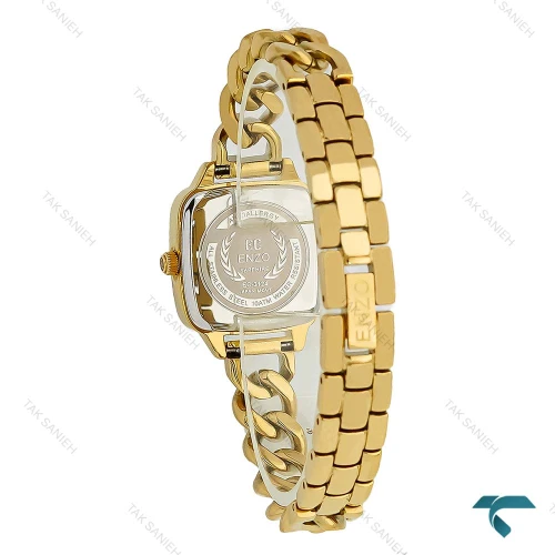 ساعت انزو EC-3124 زنانه بند کارتیه ای طلایی صفحه صدف Enzo-8727-L