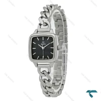 ساعت مچی انزو زنانه بند کارتیه ای EC-3124 سیلور صفحه مشکی Enzo-8729-L