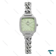 ساعت انزو زنانه بند کارتیه ای EC-3124 سیلور صفحه سبز یواش Enzo-8730-L