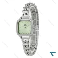 ساعت انزو زنانه بند کارتیه ای EC-3124 سیلور صفحه سبز یواش Enzo-8730-L