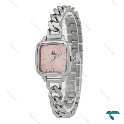 ساعت انزو زنانه EC-3124 بند کارتیه ای سیلور صفحه صورتی Enzo-8731-L