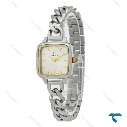 ساعت زنانه انزو EC-3124 بند کارتیه ای دورنگ طلایی صفحه سفید Enzo-8732-L