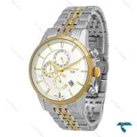 ساعت مچی سیکو مردانه سه موتوره دورنگ طلایی صفحه سفید Seiko-8743-G
