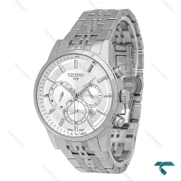 ساعت مردانه سیکو Vip سه موتوره کرنوگراف تمام سیلور Seiko-8744-G