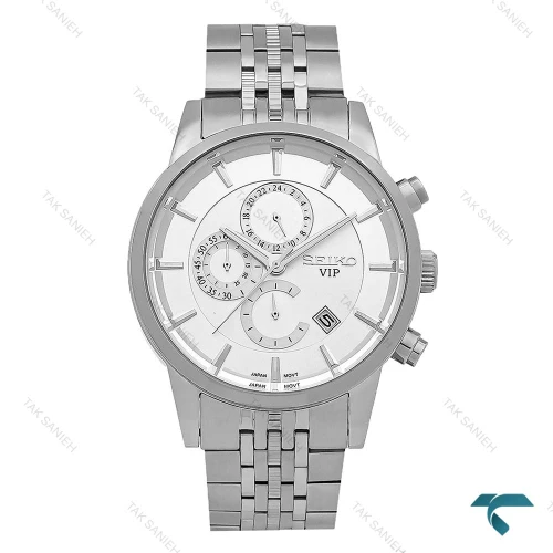 ساعت مچی مردانه سیکو Vip سه موتوره نقره ای Seiko-8747-G