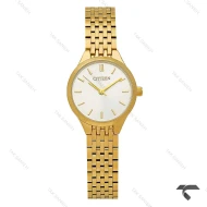 ساعت سیتیزن طلایی زنانه صفحه سیلور Citizen-9856-L