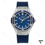 ساعت زنانه هابلوت سیلور سرمه ای دورنگین Hublot-9857-L