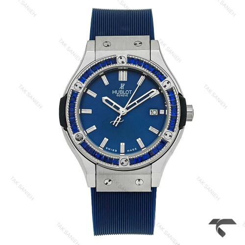 ساعت زنانه هابلوت سیلور سرمه ای دورنگین Hublot-9857-L