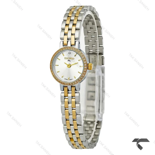 ساعت سیکو پلاس زنانه دورنگ طلایی دورنگین ظریف Seiko-9860-L