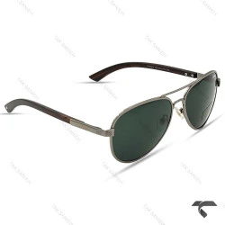 عینک دودی مردانه کارتیه CT2851-2 شیشه سبز دسته قهوه ای Cartier-9862-G