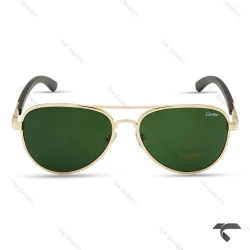 عینک آفتابی مردانه CT2851-4 کارتیه طلایی شیشه سبز خلبانی Cartier-9864-G