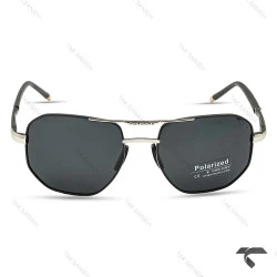 عینک دودی پورشه دیزاین P1089-2 پلاریزه مردانه سیلور مشکی Porsche-9904-G