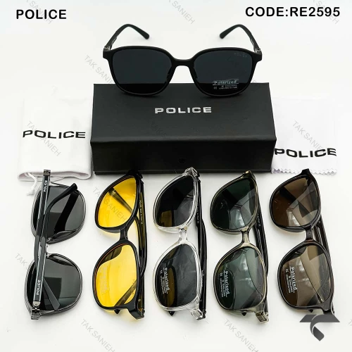 عینک آفتابی پلیس RE2595-1 مردانه دسته 360 درجه Police-10018-G