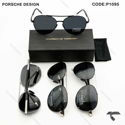 پورشه دیزاین مردانه P1095-3 پلاریزه مشکی نوک مدادی  Porsche-10036-G