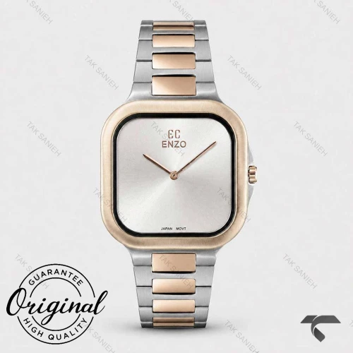 ساعت انزو EC-1706KEG مردانه دورنگ رزگلد Enzo-10107-G