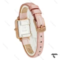 ساعت دنیل ولینگتون مستطیلی زنانه رزگلد بند چرم صورتی DW-10616-L