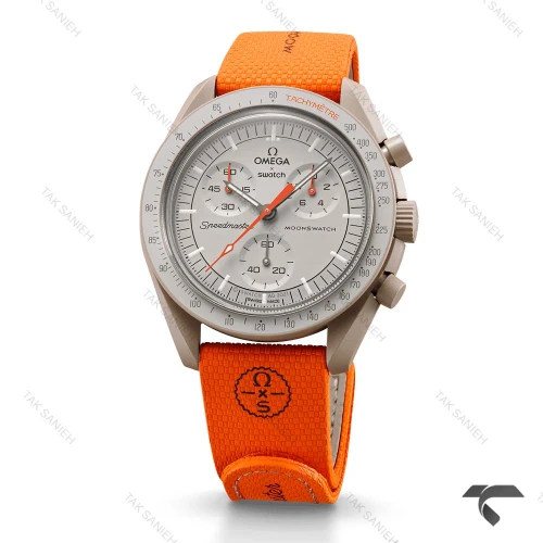 امگا سواچ ماموریت به مشتری نارنجی بند رابر جدید Swatch-10205-U