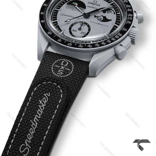 امگا سواچ ماموریت به زمین صفحه طوسی بند رابر جدید Swatch-10211-U