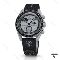 امگا سواچ ماموریت به زمین صفحه طوسی بند رابر جدید Swatch-10211-U