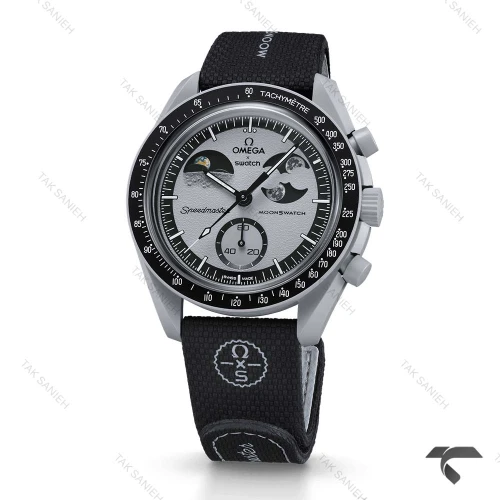 امگا سواچ ماموریت به زمین صفحه طوسی بند رابر جدید Swatch-10211-U