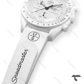 امگا سواچ ماموریت به ماه بند رابر جدید سفید Swatch-10217-U