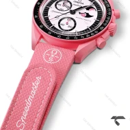 ساعت امگا سواچ ماموریت به ماه صورتی بند رابر جدید Swatch-10223-U