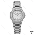 ساعت پتک فیلیپ ناتیلوس زنانه دورنگین تمام سیلور Patek-10158-L