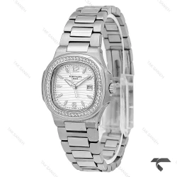 ساعت پتک فیلیپ ناتیلوس زنانه دورنگین تمام سیلور Patek-10158-L