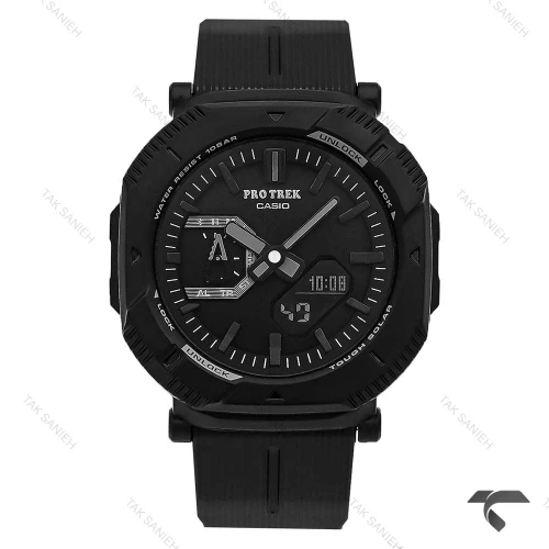 ساعت کاسیو پروترک مردانه فول مشکی بند رابر Protrek-10159-G