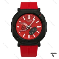 ساعت کاسیو پروترک مردانه قرمز مشکی بند رابر Protrek-10161-G