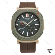 ساعت کاسیو Pro Trek مردانه قاب سبز بند رابر قهوه ای Protrek-10162-G