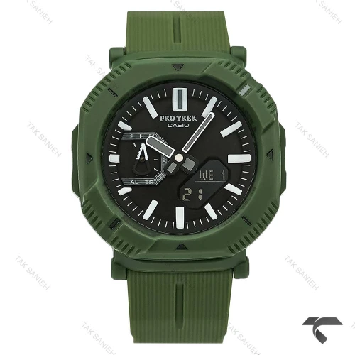 ساعت کاسیو پروترک مردانه بند رابر سبز Protrek-10163-G