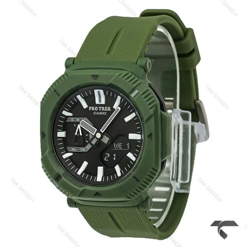 ساعت کاسیو پروترک مردانه بند رابر سبز Protrek-10163-G