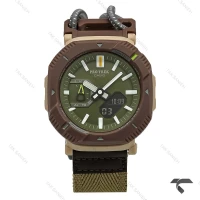 ساعت کاسیو پروترک PRJ-B001 سبز قهوه ای بند کشی Protrek-10169-G