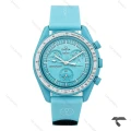 امگا سواچ مون واچ ماموریت به اورانوس بند رابر آبی Swatch-10194-U