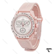 امگا سواچ ماموریت به ونوس بند رابر صورتی Swatch-10200-U