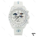 ساعت امگا سواچ مون واچ من همه رو شکست میدم... سفید Swatch-10201-U