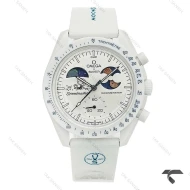 ساعت امگا سواچ مون واچ من همه رو شکست میدم... سفید Swatch-10201-U