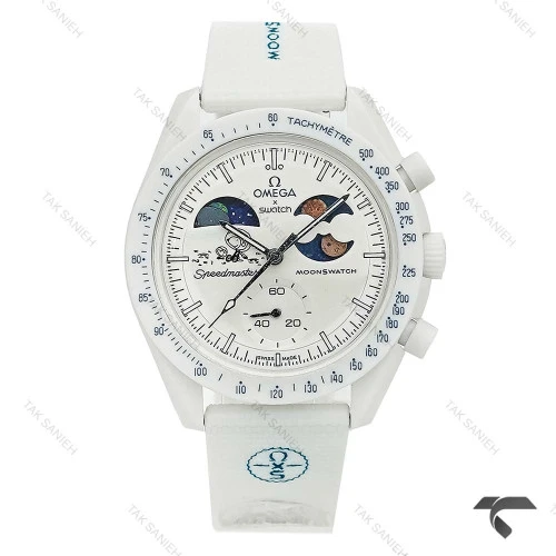 ساعت امگا سواچ مون واچ من همه رو شکست میدم... سفید Swatch-10201-U